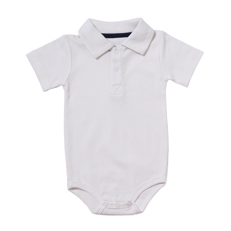 Soft Cotton Baby Onesies with Lapel Design – Newborn & Infant Bodysuit