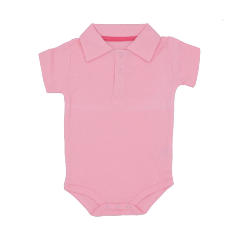 Soft Cotton Baby Onesies with Lapel Design – Newborn & Infant Bodysuit