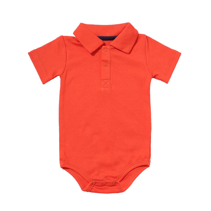 Soft Cotton Baby Onesies with Lapel Design – Newborn & Infant Bodysuit