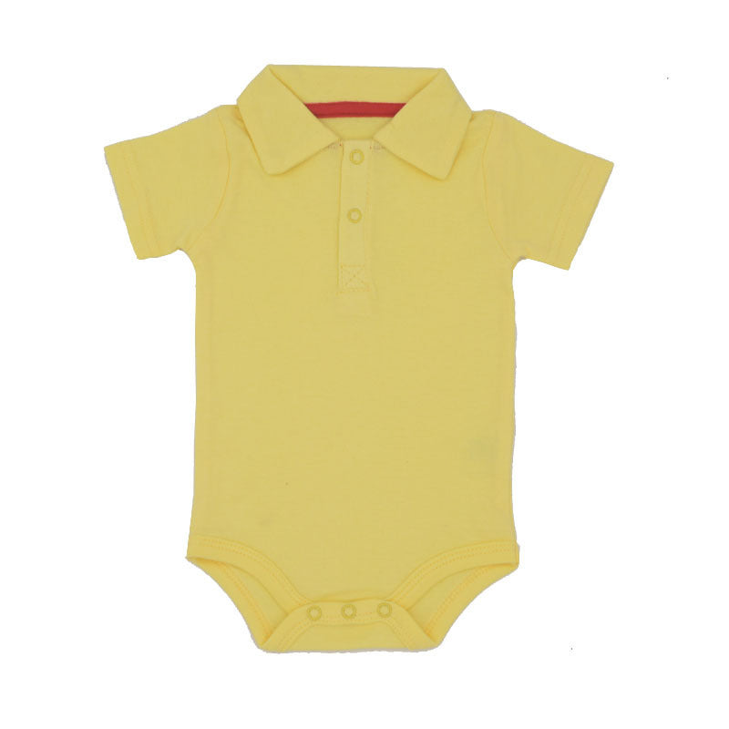 Soft Cotton Baby Onesies with Lapel Design – Newborn & Infant Bodysuit