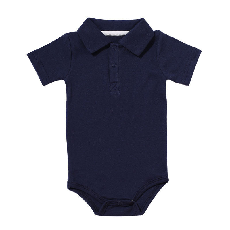 Soft Cotton Baby Onesies with Lapel Design – Newborn & Infant Bodysuit