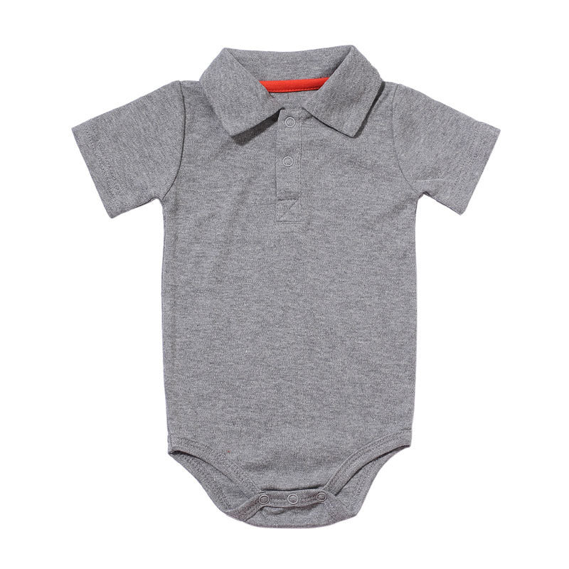 Soft Cotton Baby Onesies with Lapel Design – Newborn & Infant Bodysuit