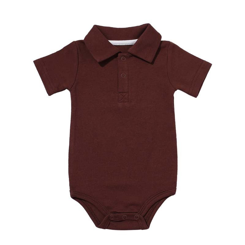 Soft Cotton Baby Onesies with Lapel Design – Newborn & Infant Bodysuit