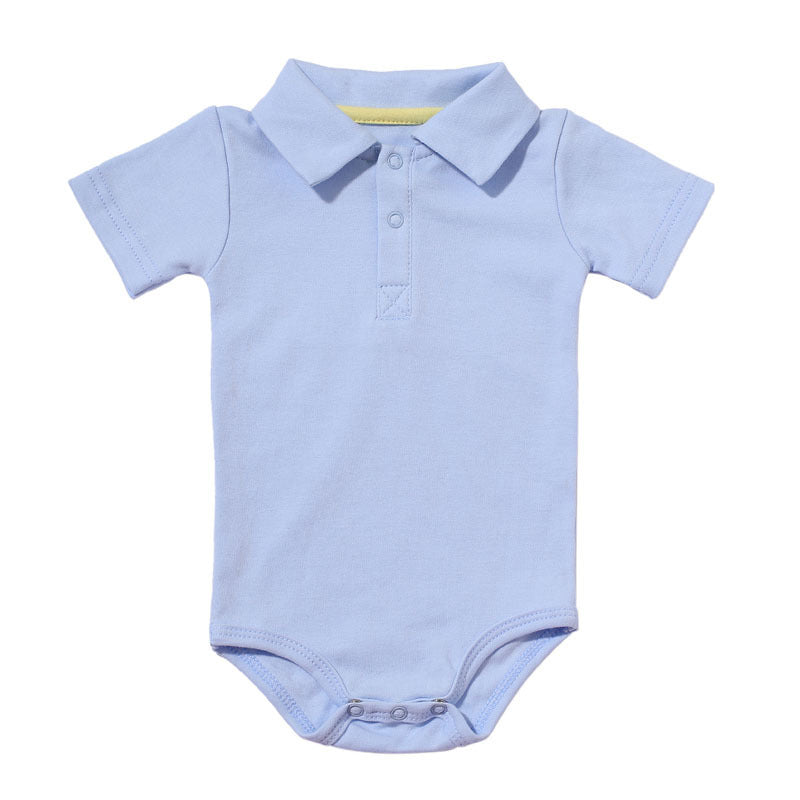 Soft Cotton Baby Onesies with Lapel Design – Newborn & Infant Bodysuit