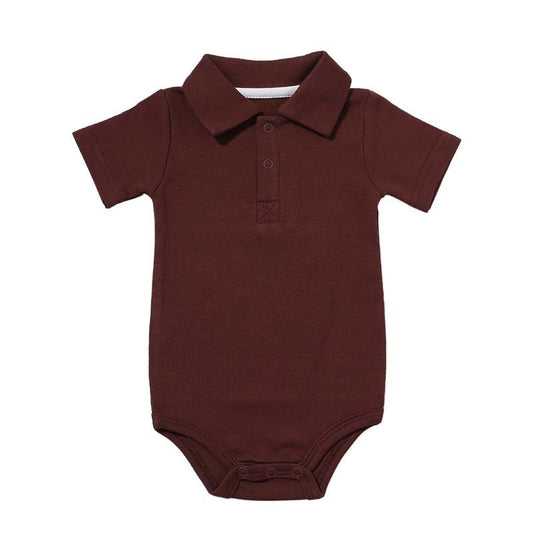 Soft Cotton Baby Onesies with Lapel Design – Newborn & Infant Bodysuit
