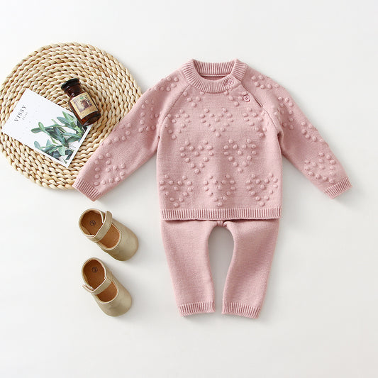 Knitted Baby Sweater & Pants Set – Cozy 2-Piece Outfit for Infants & Toddlers